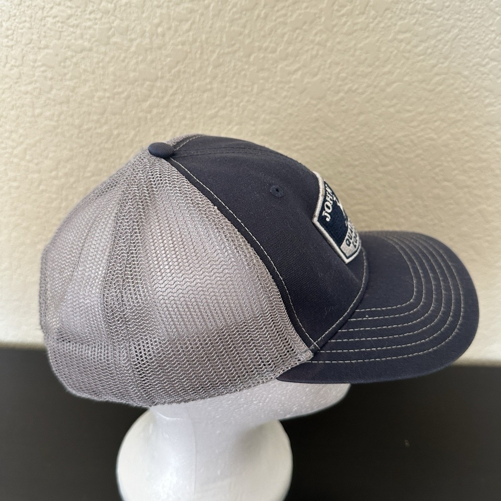 John Deere Men's Snapback Mesh Back Hat Blue Gray Embroidered Retro Logo - Picture 6 of 9